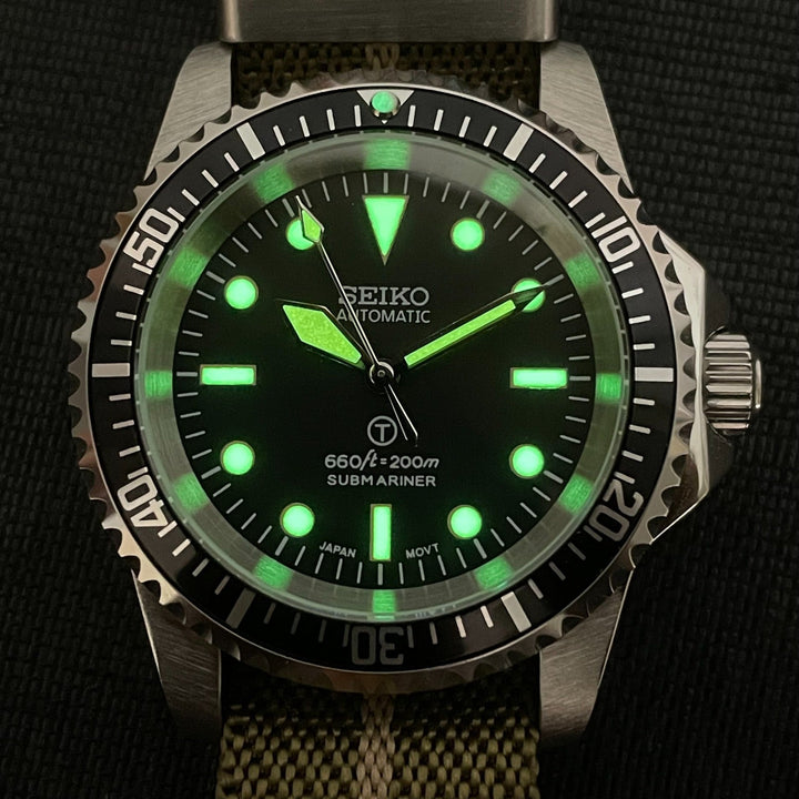Custom Seiko Vintage Milsub Mod Watch