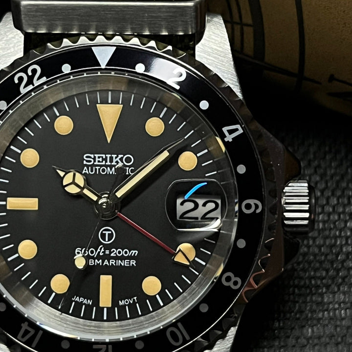 Custom Seiko Vintage Milsub Mod Watch
