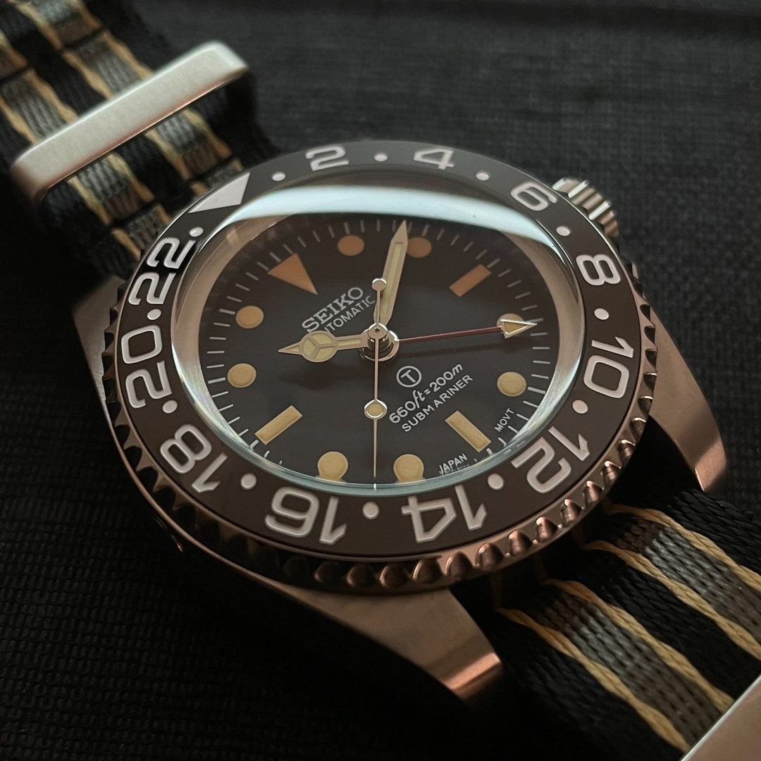 Custom Seiko Vintage Milsub Mod Watch
