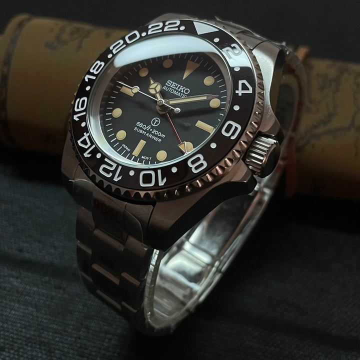 Custom Seiko Vintage Milsub Mod Watch